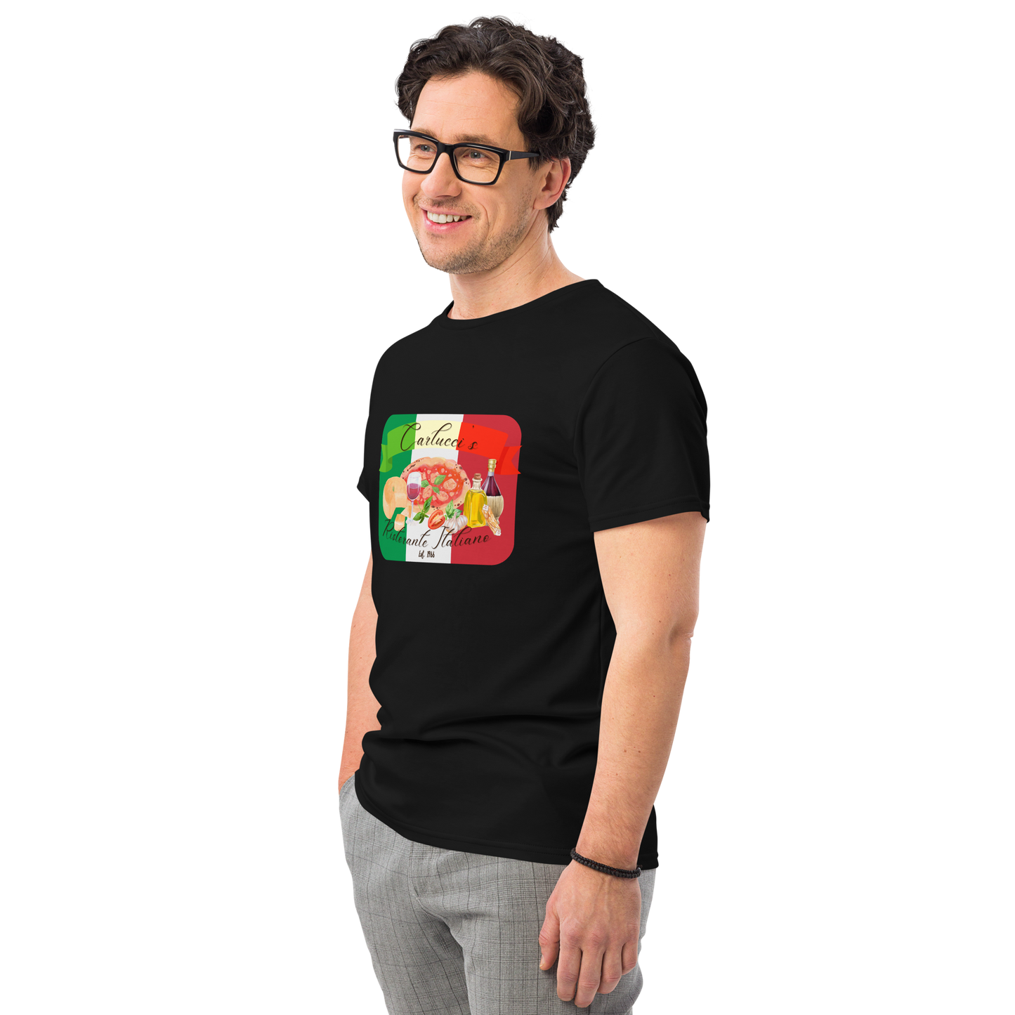 Unisex 'Carlucci's' premium cotton t-shirt (From the 'Mike Ferrari: Rise of the Centurion' arc of the indGame book series)
