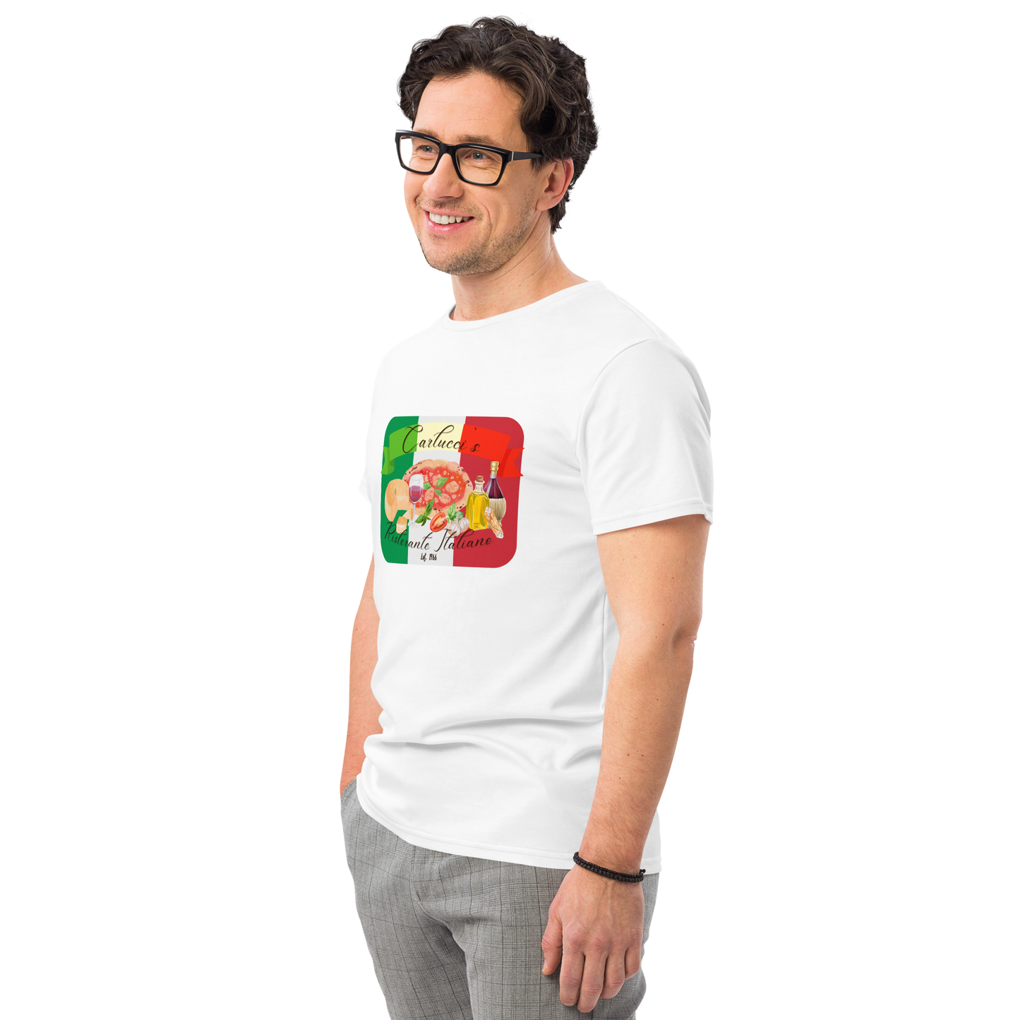 Unisex 'Carlucci's' premium cotton t-shirt (From the 'Mike Ferrari: Rise of the Centurion' arc of the indGame book series)