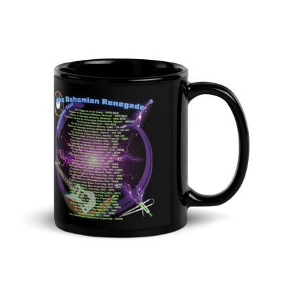 'Bohemian Renegade: Spacetime Tour' - Black Glossy Mug
