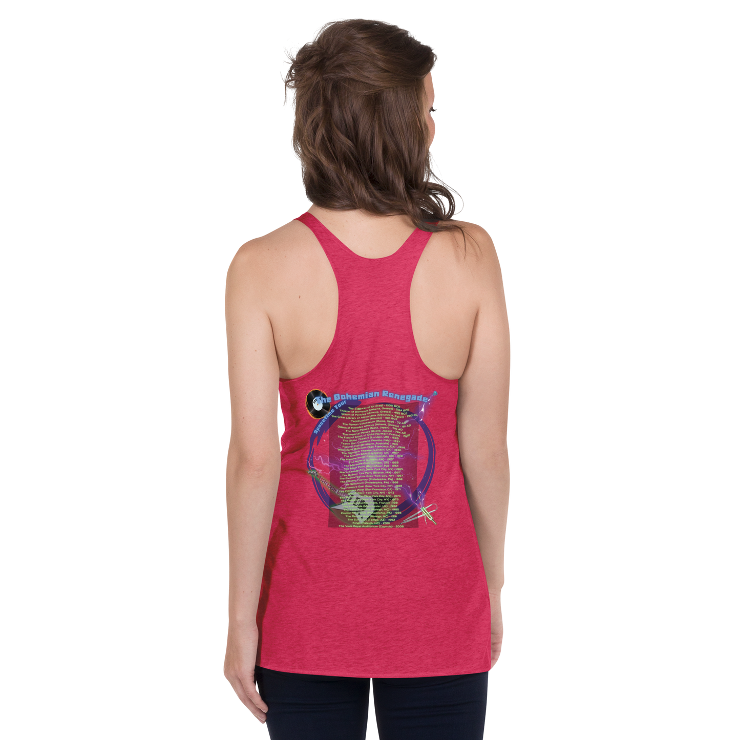 'Bohemian Renegade: Spacetime Tour' Women's Racerback Tank